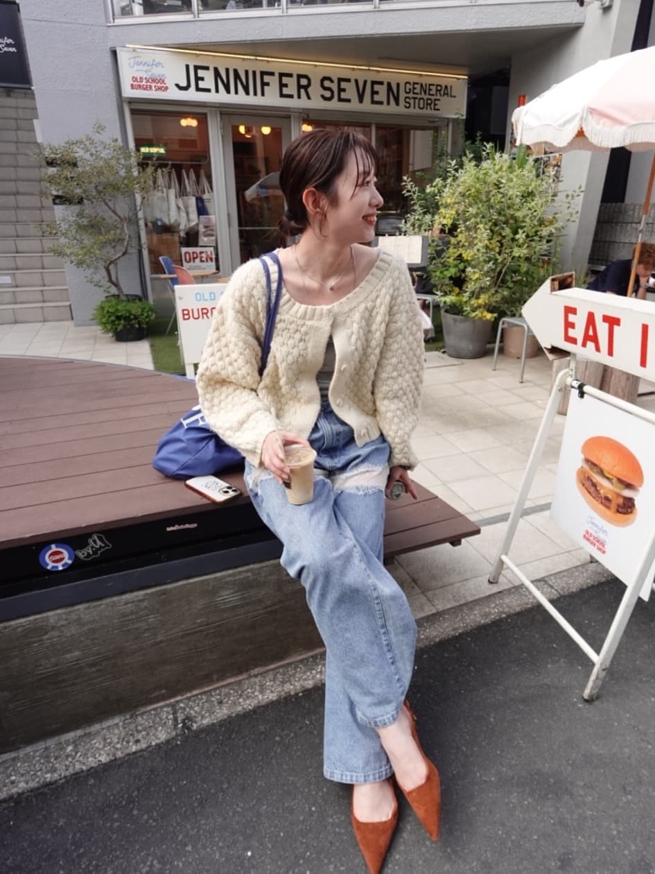 mystic Lace switching denim