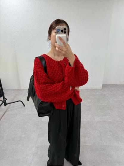 mystic Pokopoko knit cardigan