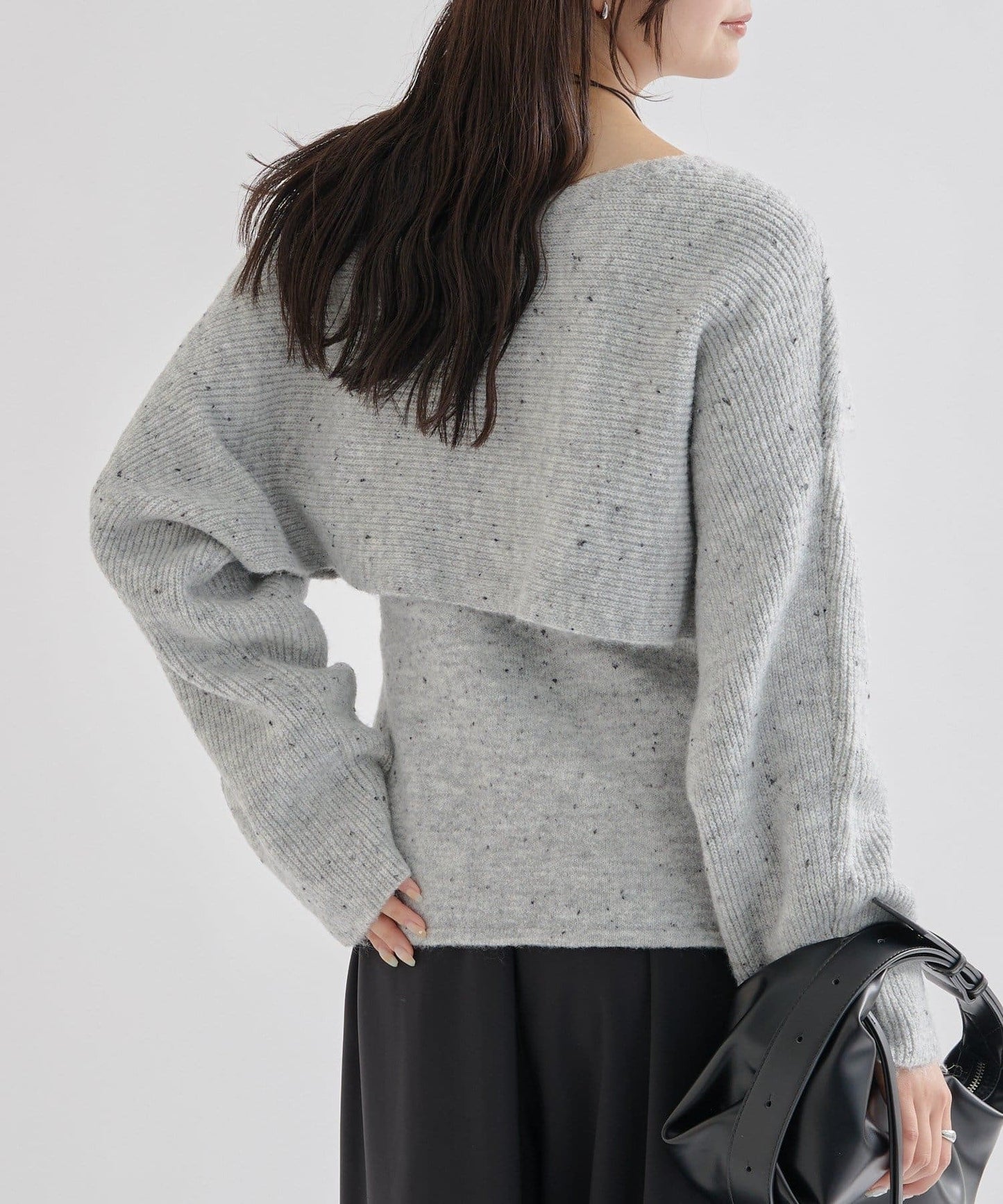 mystic 交叉針織開衩上衣+吊帶背心set