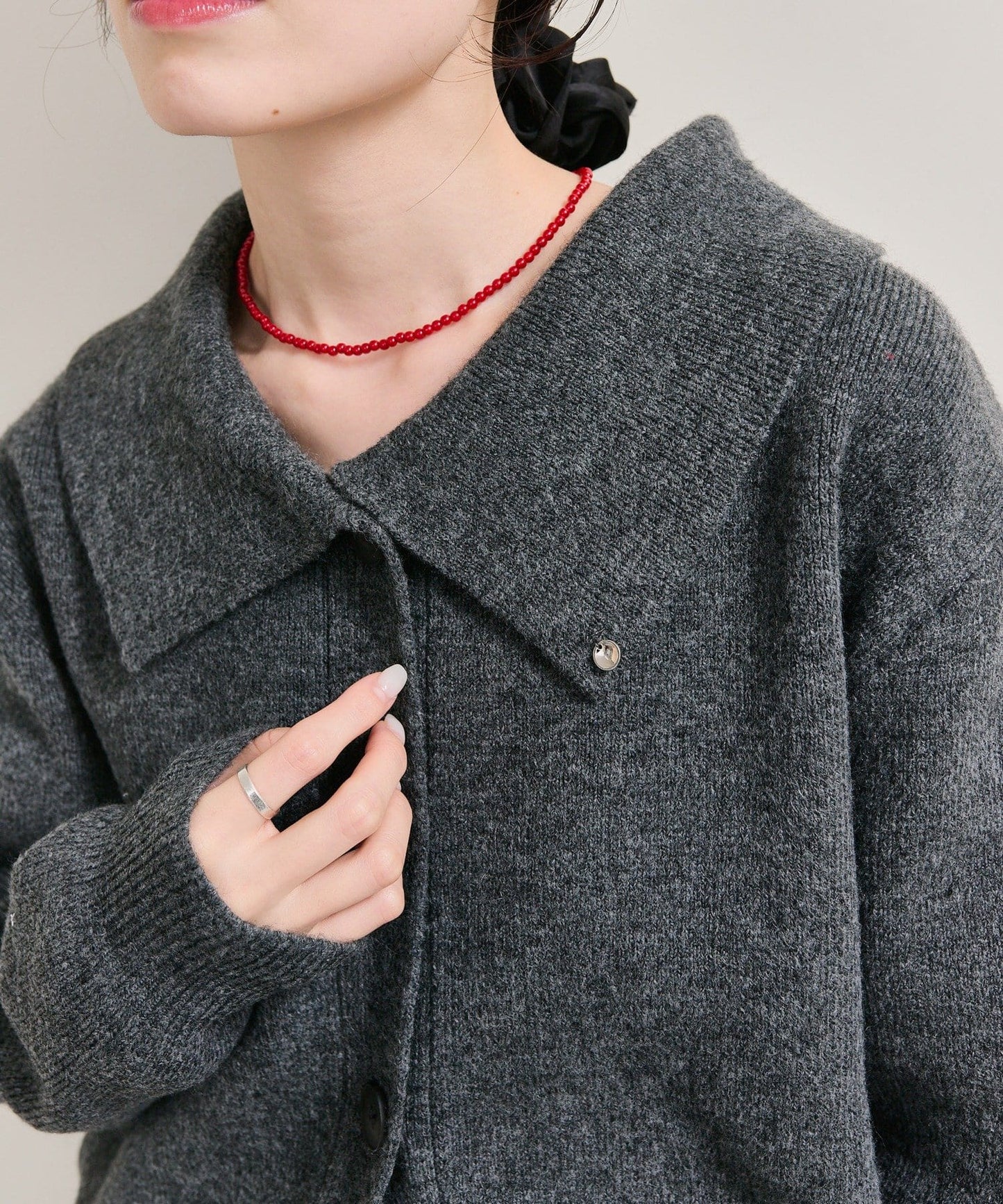 mystic 翻領針織Cardigan