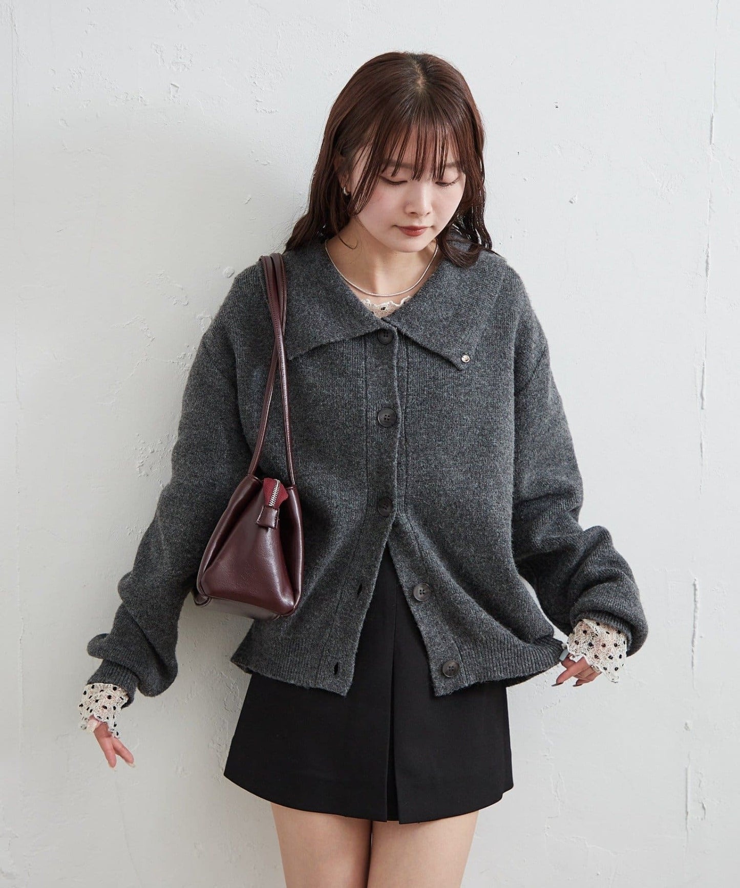 mystic 翻領針織Cardigan