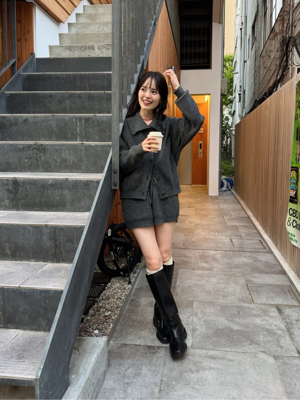 mystic 翻領針織Cardigan