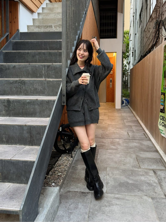 mystic 翻領針織Cardigan