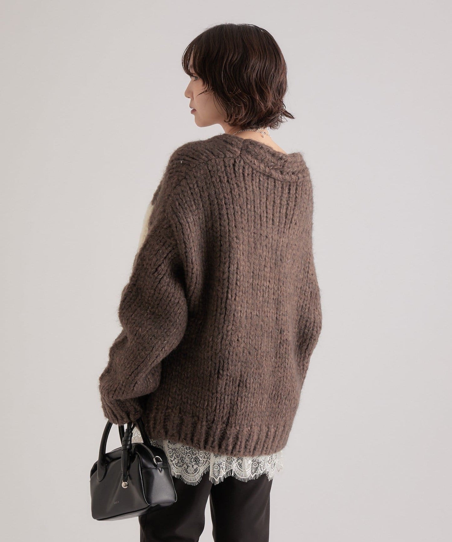 mystic 菱形針織Cardigan