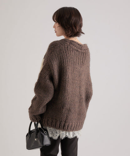 mystic 菱形針織Cardigan