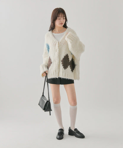 mystic 菱形針織Cardigan