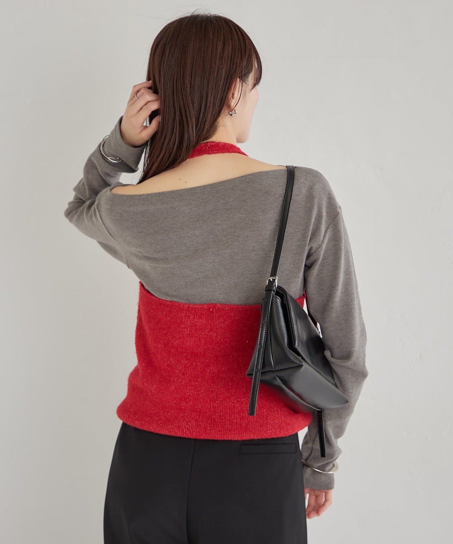 mystic Halter bustier set long T-shirt