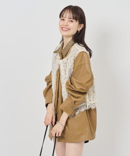[2件SET] mystic Multi-way lace layered jacket