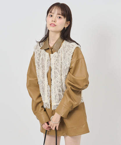 [2件SET] mystic Multi-way lace layered jacket