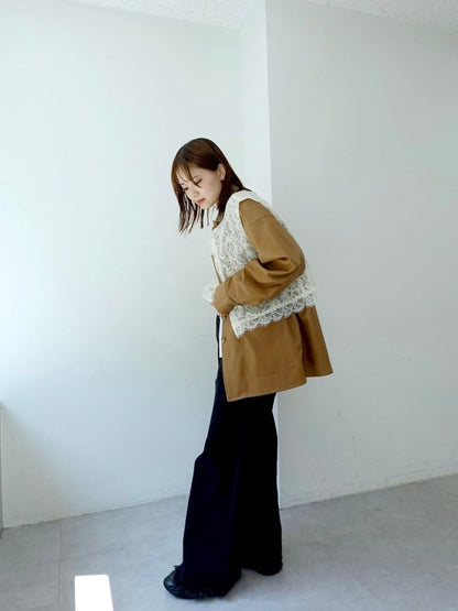 [2件SET] mystic Multi-way lace layered jacket