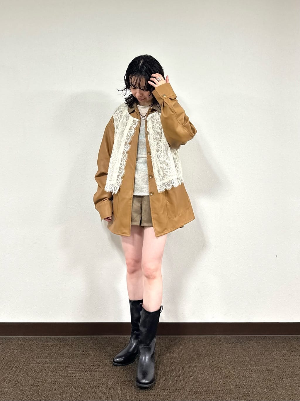 [2件SET] mystic Multi-way lace layered jacket