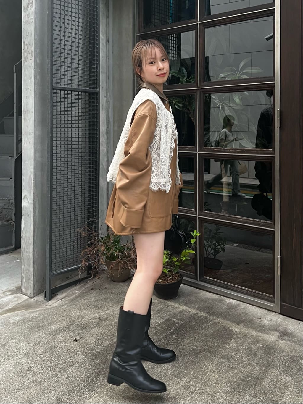 [2件SET] mystic Multi-way lace layered jacket