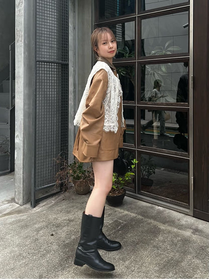 [2件SET] mystic Multi-way lace layered jacket