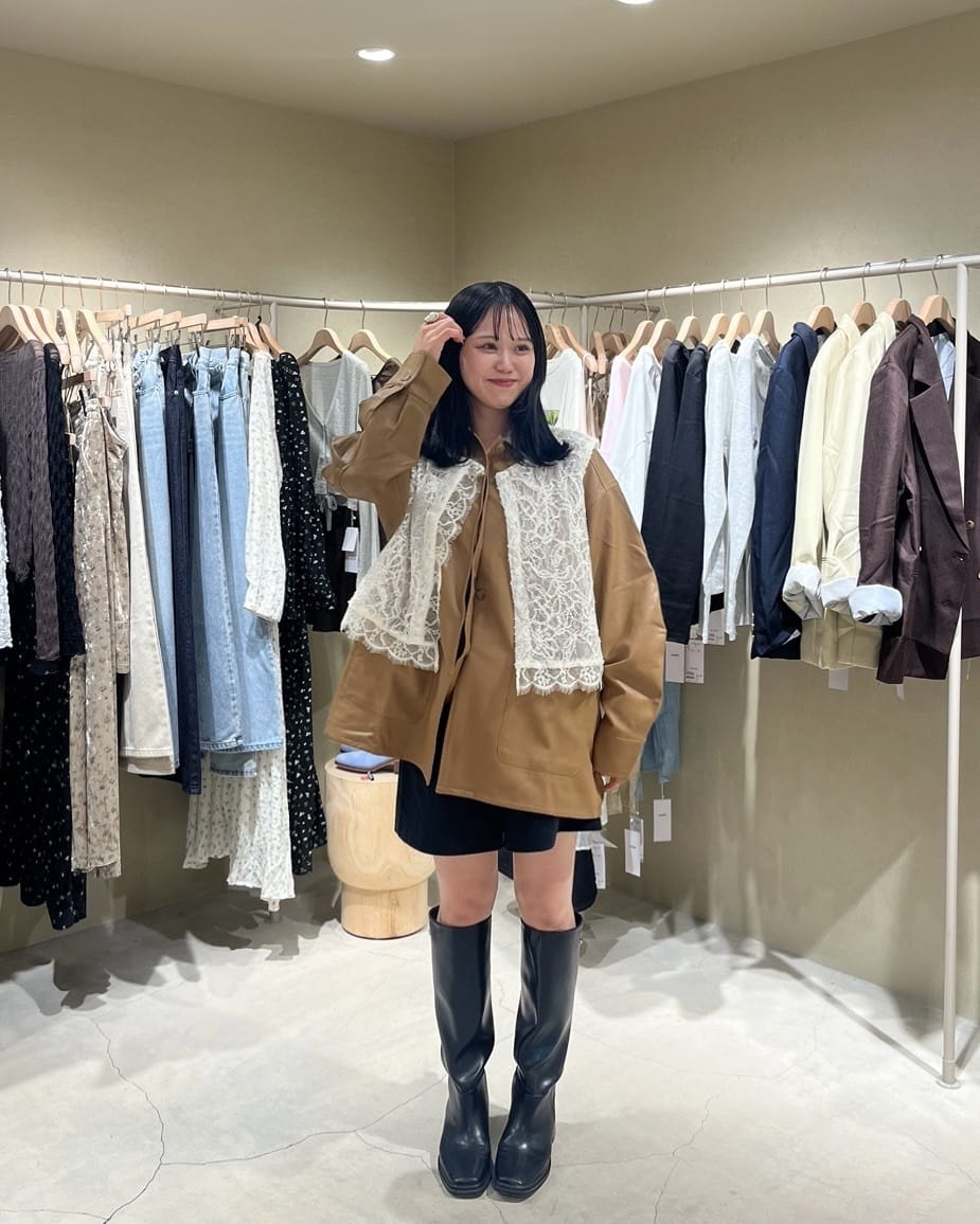 [2件SET] mystic Multi-way lace layered jacket