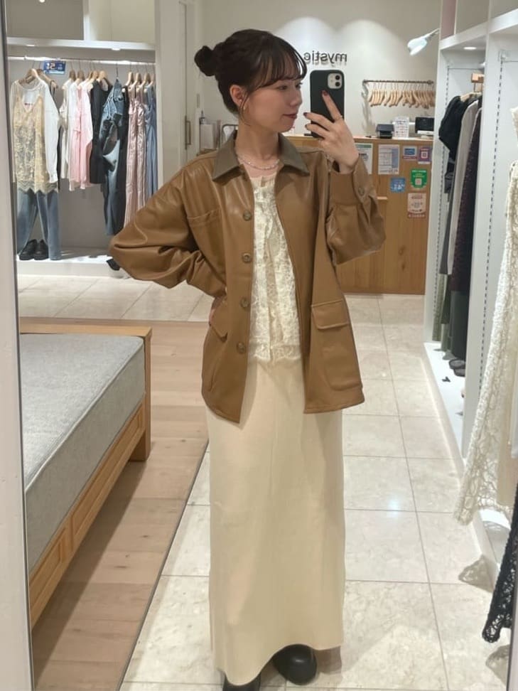 [2件SET] mystic Multi-way lace layered jacket