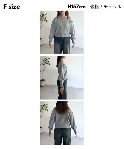 CPCM x U.S. POLO ASSN. Zip cardigan with collar