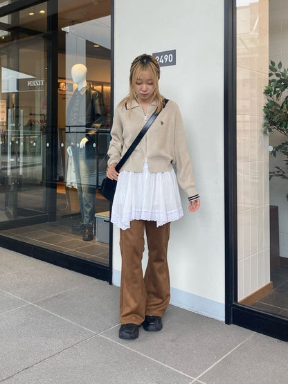 CPCM x U.S. POLO ASSN. Zip cardigan with collar