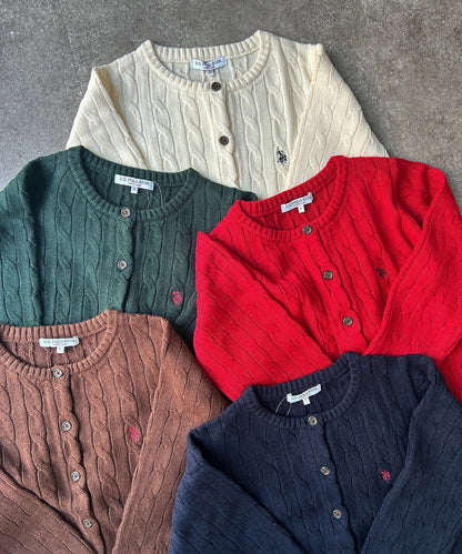 CPCM x U.S. POLO ASSN. Cable cardigan