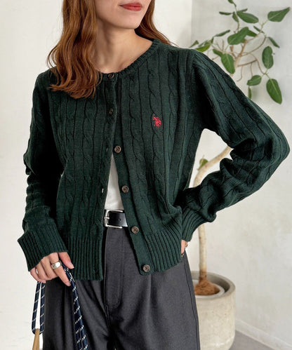 CPCM x U.S. POLO ASSN. Cable cardigan