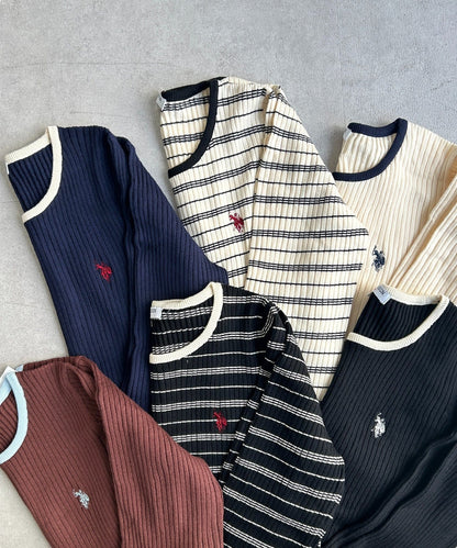 CPCM x U.S. POLO ASSN. Crew neck rib knit