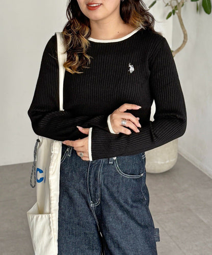 CPCM x U.S. POLO ASSN. Crew neck rib knit