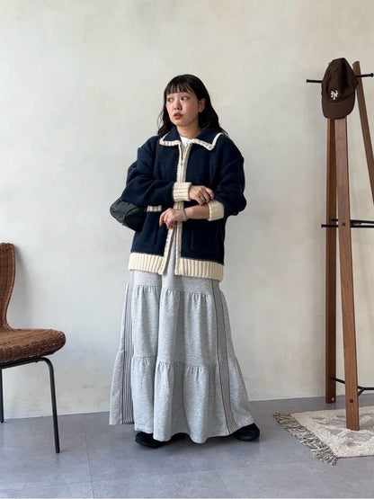 CPCM 拼色花花cardigan