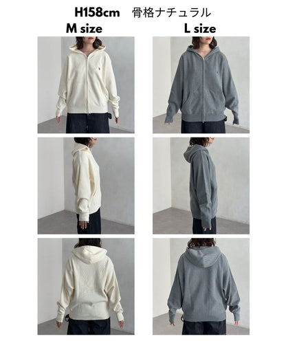 CPCM x U.S. POLO ASSN. Sweat-like knit zip hoodie