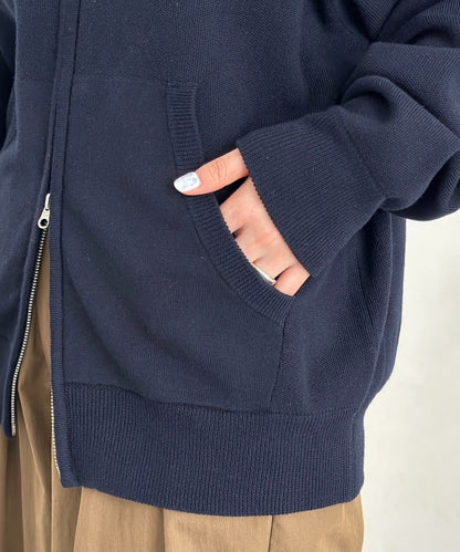 CPCM x U.S. POLO ASSN. Sweat-like knit zip hoodie