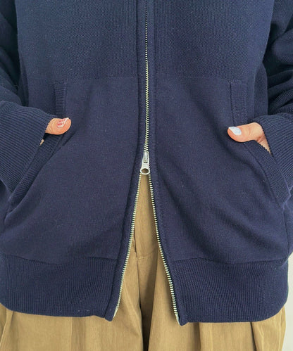 CPCM x U.S. POLO ASSN. Sweat-like knit zip hoodie