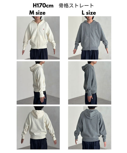 CPCM x U.S. POLO ASSN. Sweat-like knit zip hoodie