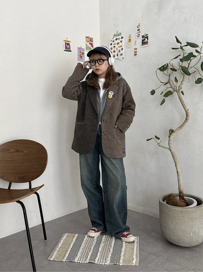 CPCM x U.S. POLO ASSN. Sweat-like knit zip hoodie