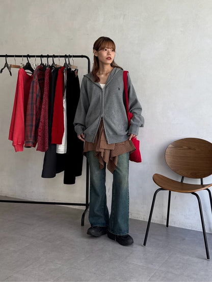 CPCM x U.S. POLO ASSN. Sweat-like knit zip hoodie