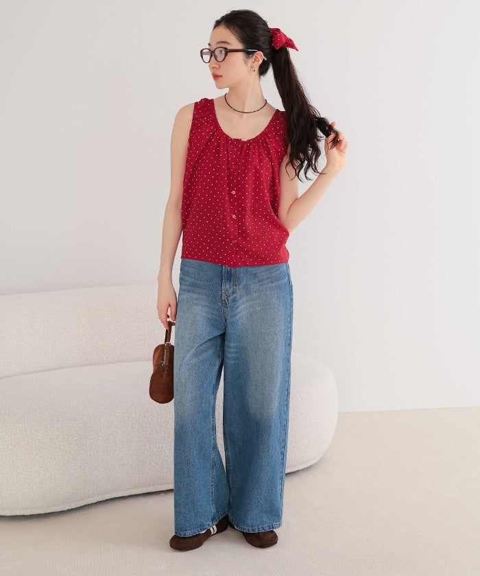 titivate Gathered design sleeveless blouse + 髮圈 - Image 11
