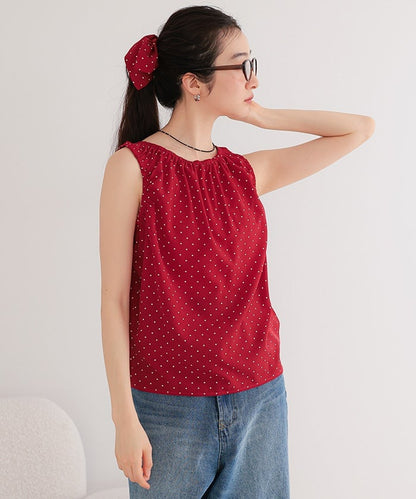 titivate Gathered design sleeveless blouse + 髮圈 - Image 12