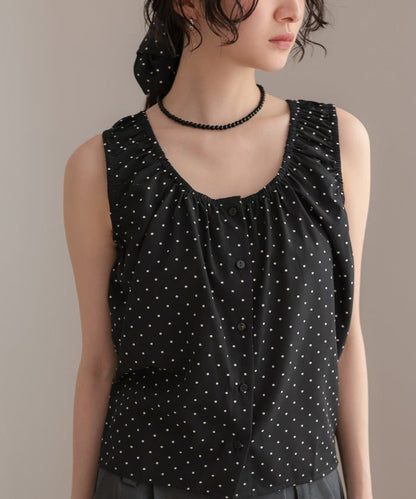 titivate Gathered design sleeveless blouse + 髮圈 - Image 13
