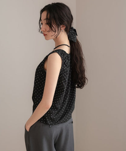 titivate Gathered design sleeveless blouse + 髮圈 - Image 14