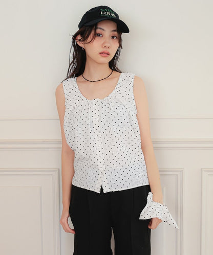 titivate Gathered design sleeveless blouse + 髮圈 - Image 18