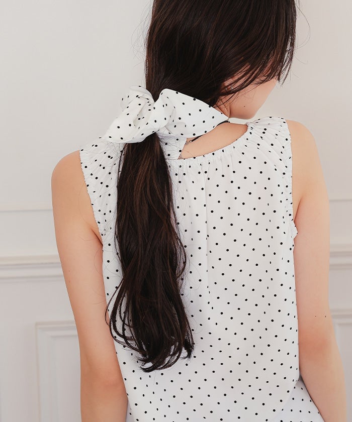 titivate Gathered design sleeveless blouse + 髮圈 - Image 19