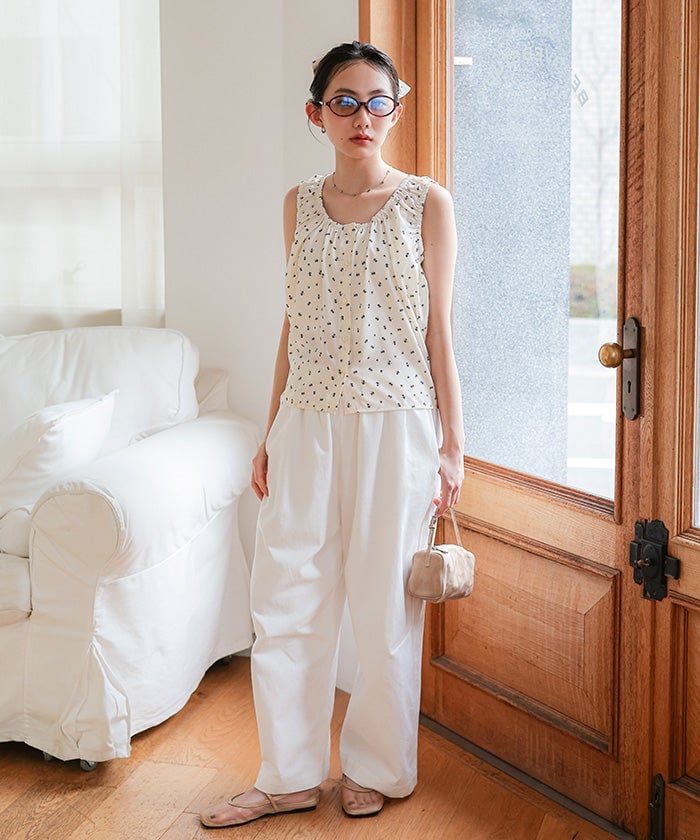 titivate Gathered design sleeveless blouse + 髮圈 - Image 20
