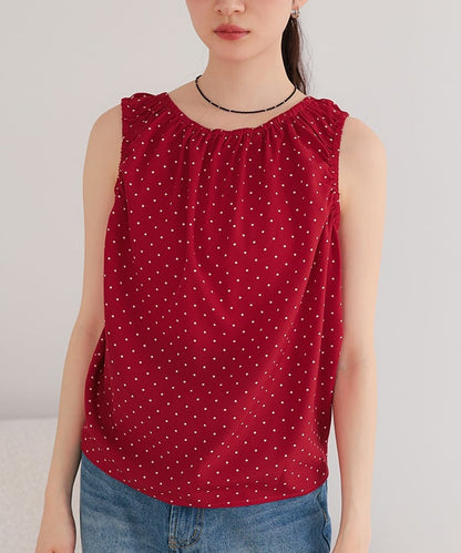 titivate Gathered design sleeveless blouse + 髮圈 - Image 23