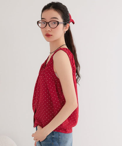 titivate Gathered design sleeveless blouse + 髮圈 - Image 24