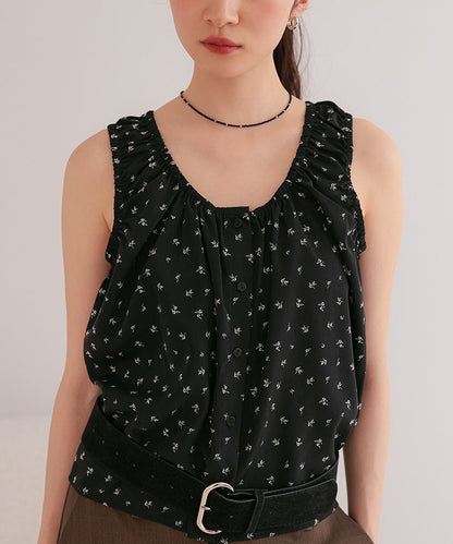 titivate Gathered design sleeveless blouse + 髮圈 - Image 29