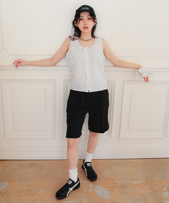 titivate Gathered design sleeveless blouse + 髮圈 - Image 8