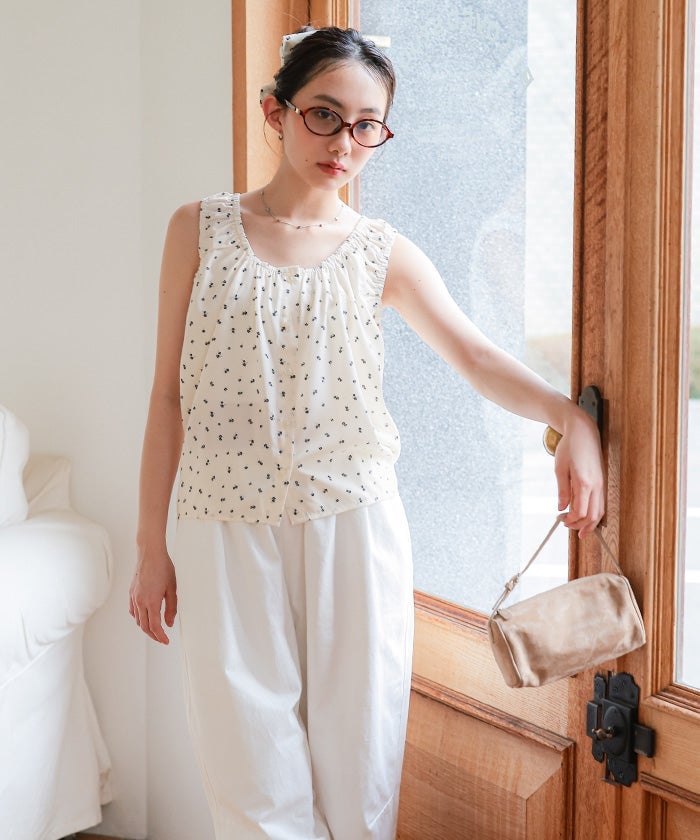 titivate Gathered design sleeveless blouse + 髮圈 - Image 9