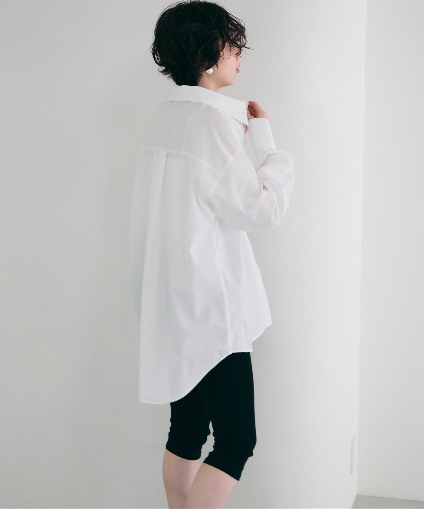 2wayベーシックルーズシャツ
