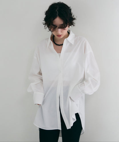 2wayベーシックルーズシャツ