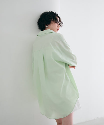 2wayベーシックルーズシャツ