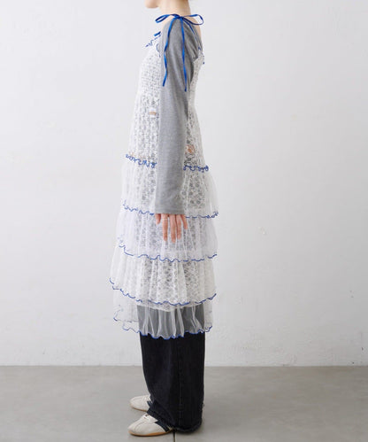 HELLO.SANFRANCISCO 2 Way Lace 拼接層層裙
