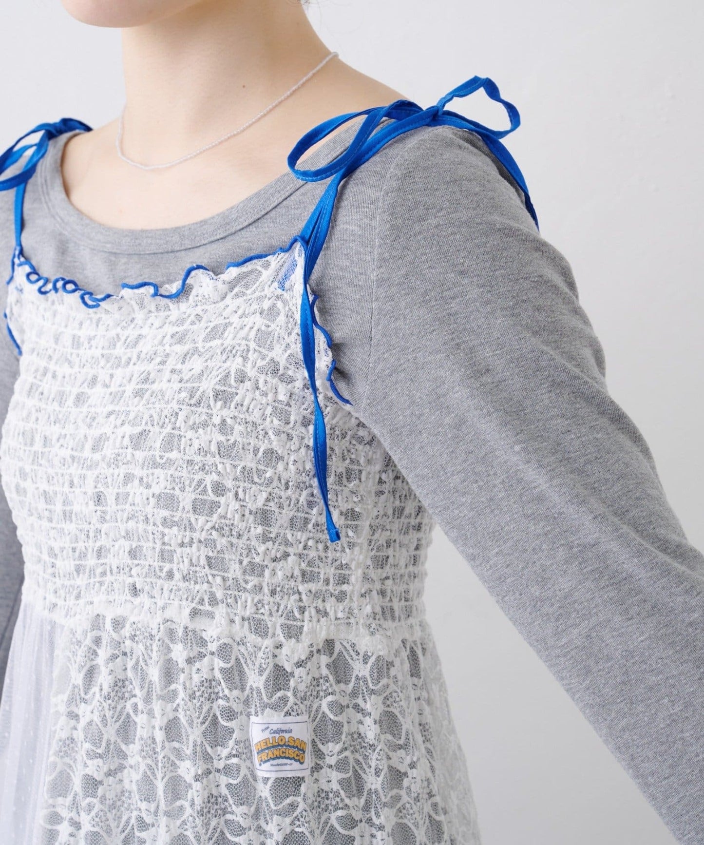 HELLO.SANFRANCISCO 2 Way Lace 拼接層層裙