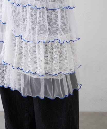 HELLO.SANFRANCISCO 2 Way Lace 拼接層層裙